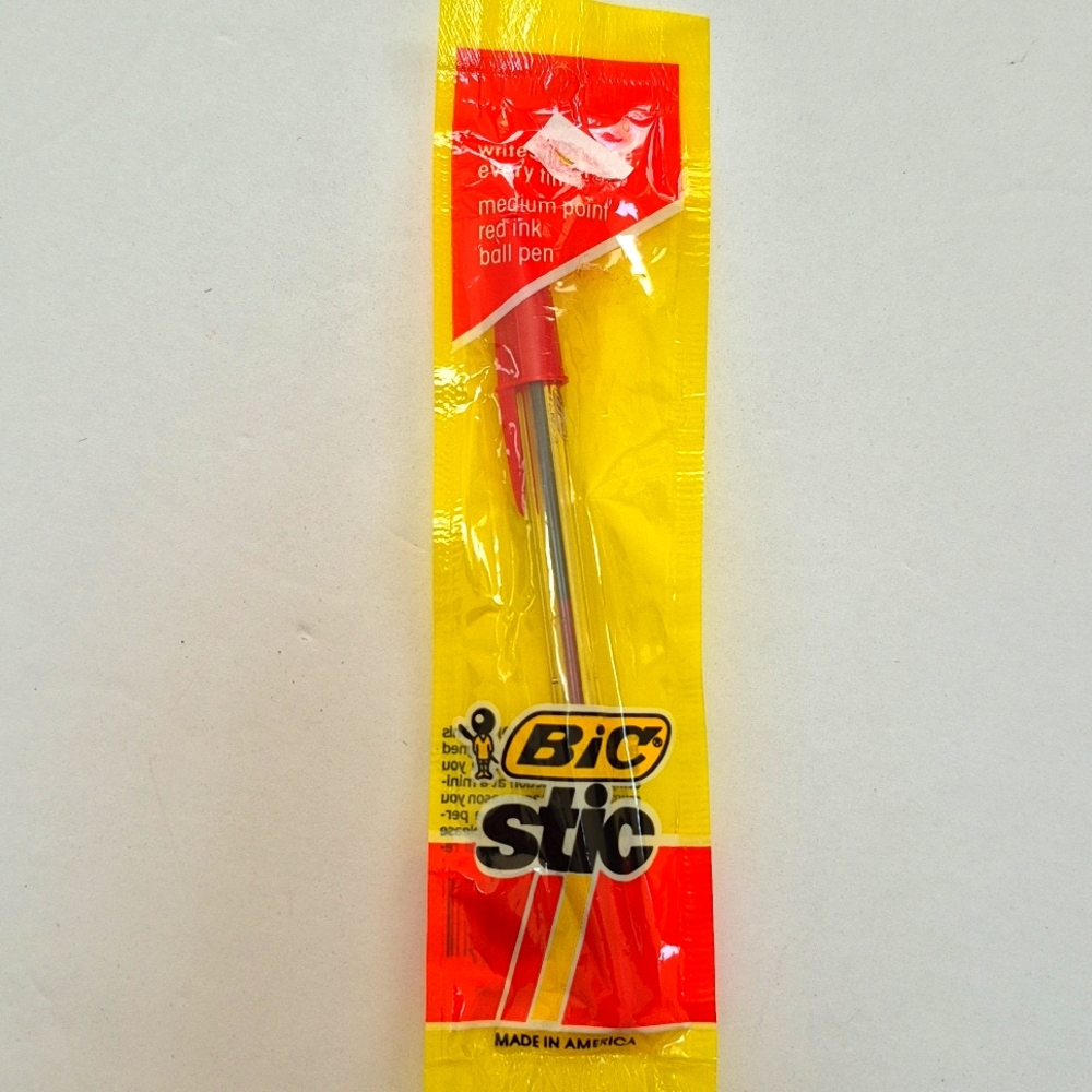 Vintage Bic Stic Red Pen 90s Y2K